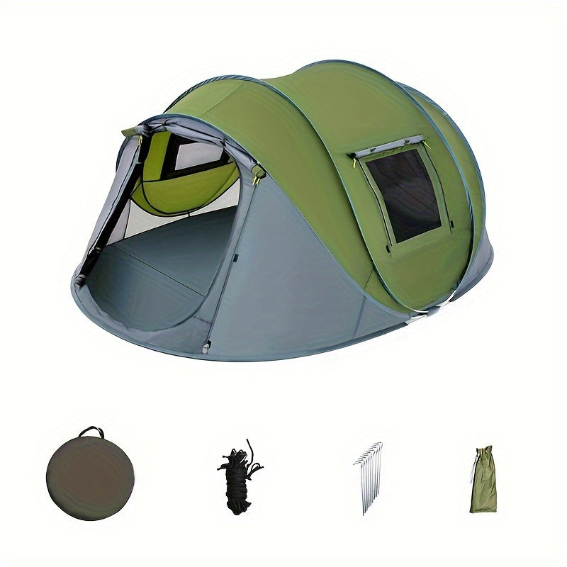 2 4 6 8 Person Pop Up Tent Waterproof Automatic Tent With 2 Doors