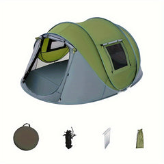 2 4 6 8 Person Pop Up Tent Waterproof Automatic Tent With 2 Doors