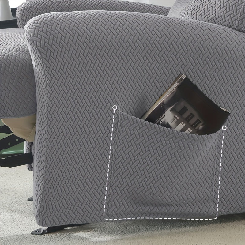 Jacquard Recliner Chair Slipcovers Sofa Cover High Elasticity Home Protection