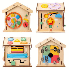 Montessori Busy House Baby Education Puzzle Unlock Box DIY Toys