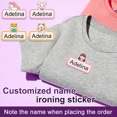 24pcs Custom Waterproof Clothing Name Labels Iron-On for 20 Seconds