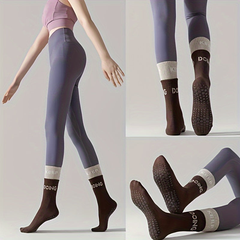 Women's Non Slip Skid Socks Anti Slip Grip for Barre Workout Fitness