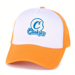 Cookies Print Baseball Hat Street Dance Hip Hop Peaked Cap Mesh Cap