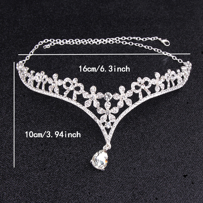 Rhinestone Crown Headband Wedding Bridal Forehead Jewelry Tiara