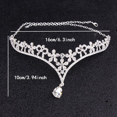 Rhinestone Crown Headband Wedding Bridal Forehead Jewelry Tiara