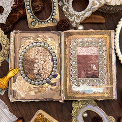 10pcs Retro Border Journal DIY Material Pack