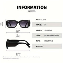 Large Square Sunglasses Casual Gradient Glasses UV400