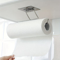 2pcs Kitchen Wiping Cloths Hooks & Roll Paper Brackets