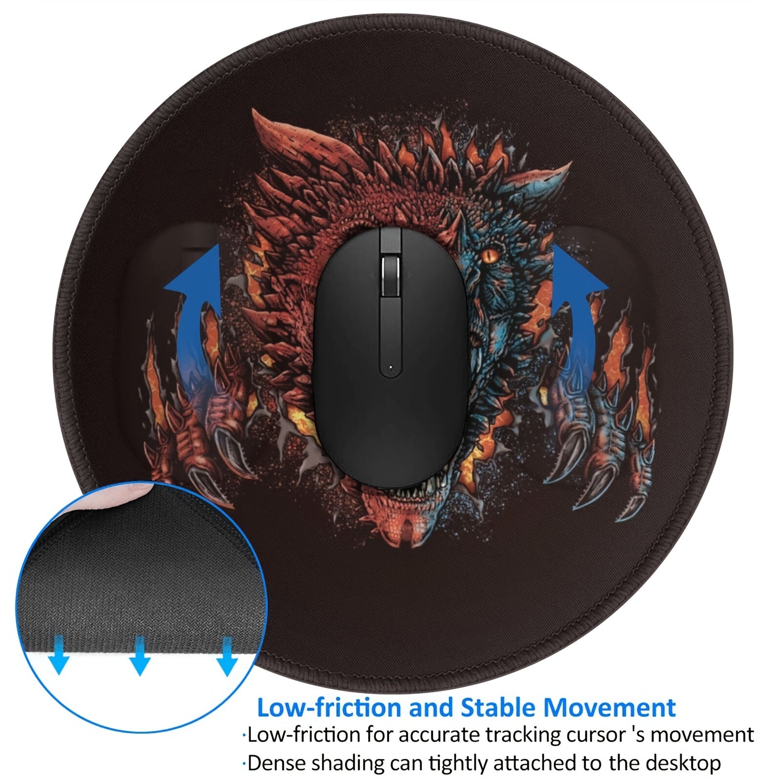 Grimace Pattern Mouse Pad 20x20cm - Non slip Rubber - Desktop Comp