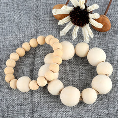 500pcs 10mm Natural Wooden Beads Unprocessed Round Spacer Beads DIY Crafts