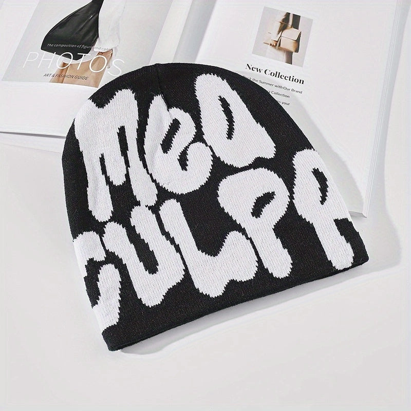 Hip Hop Graffiti Letter Knit Hat Street Wear Beanie