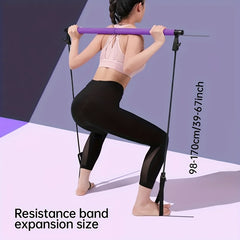 Multifunctional Pilates Stick Home Yoga Fitness Puller - Multiple Colors
