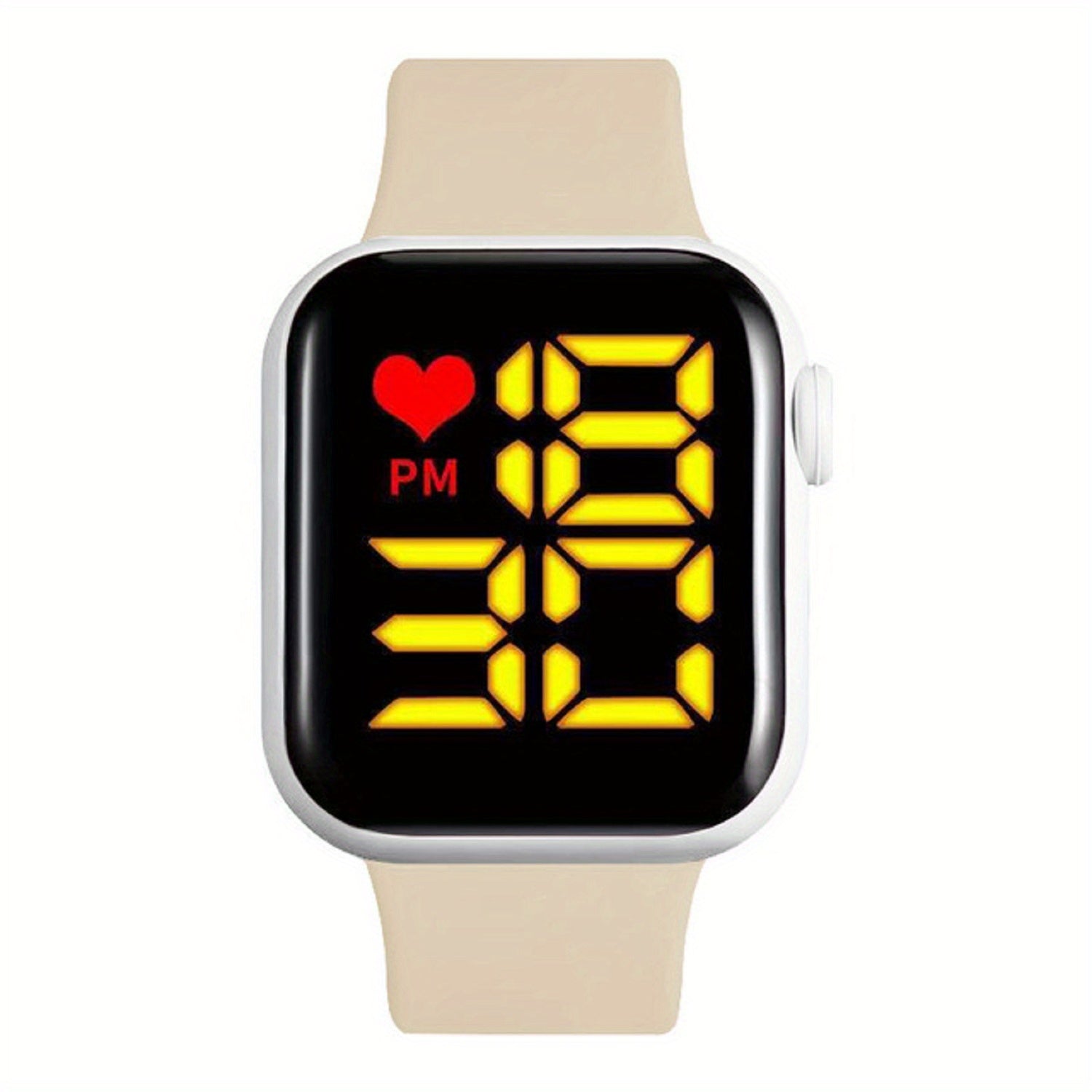 LED Screen Electronic Watch With Silicone Band Boys Girls Gift