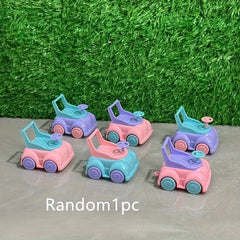 Mini Rolling Doll Cart in Pastel Purple & Teal