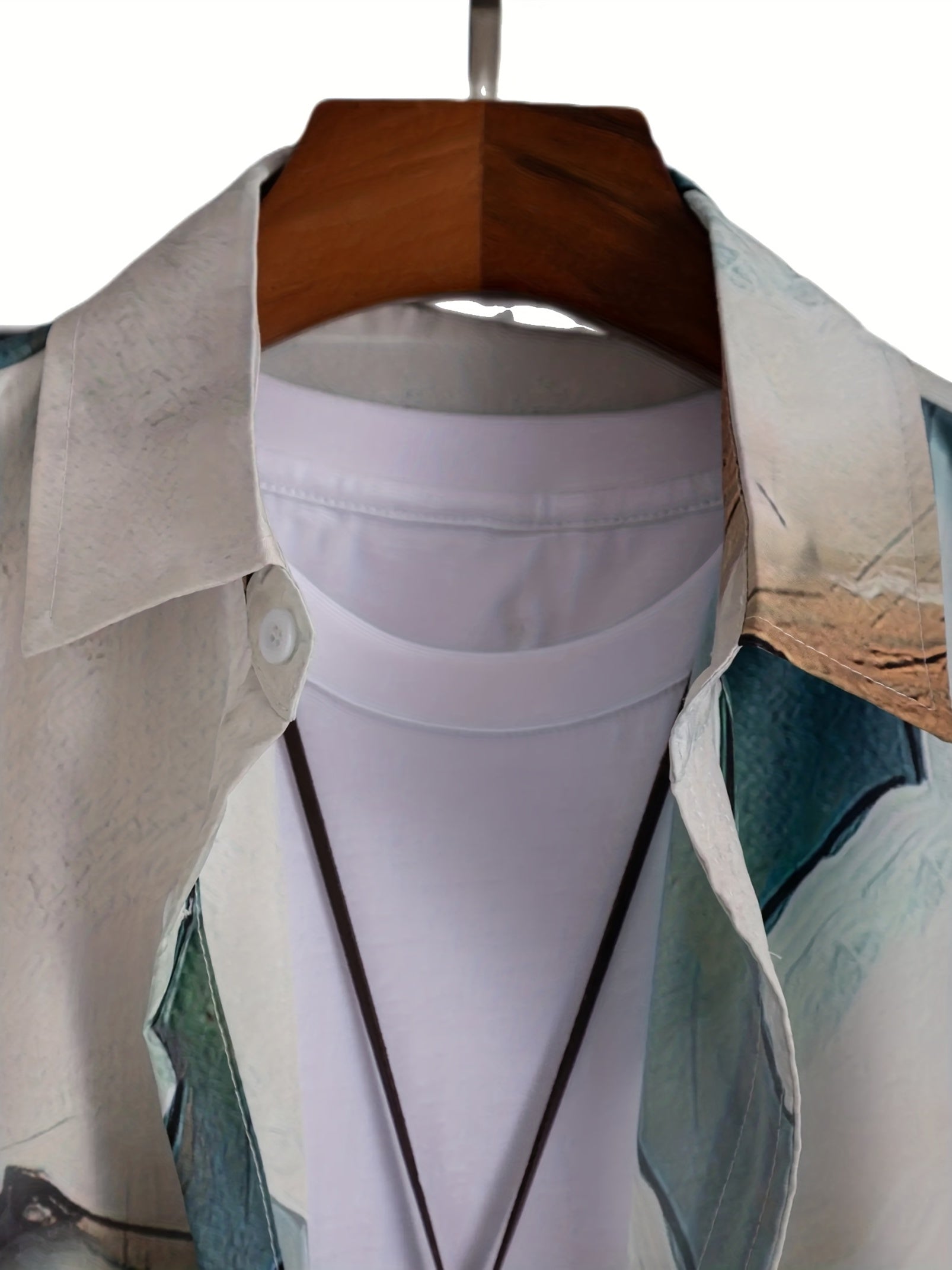 Stylish Print Men's Short Sleeve Shirt for Summer Vacation