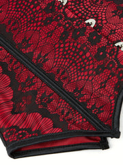 Lace Patchwork Bustier Gothic Waist Corset Shaping Top Women's Shapewear