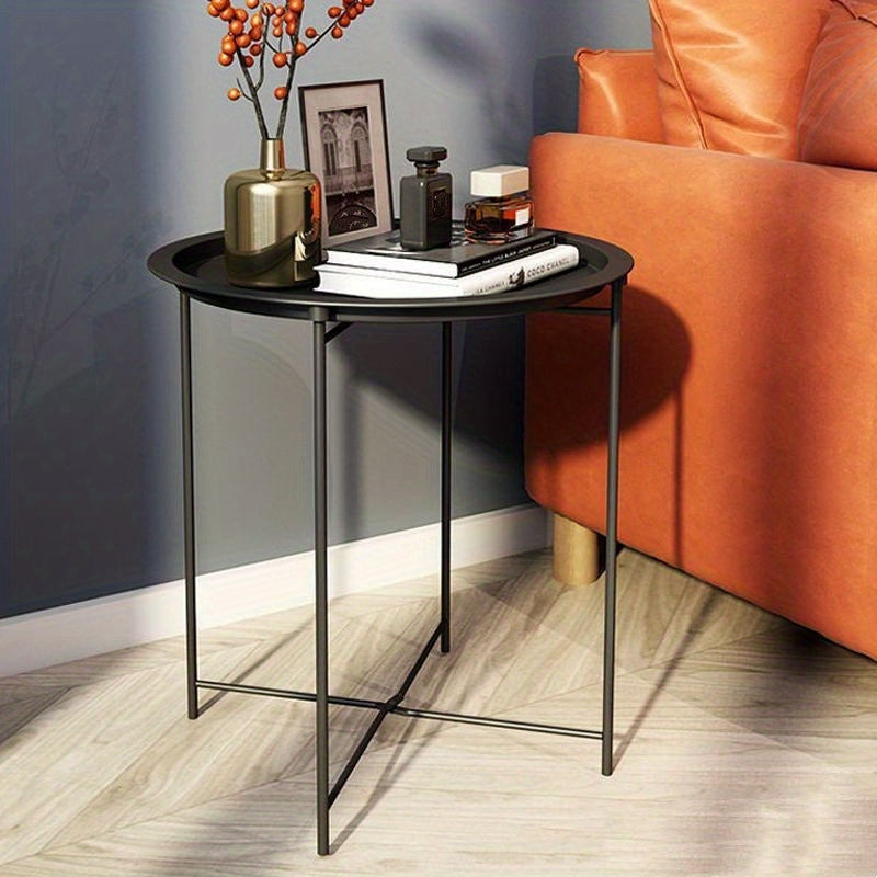Chevron Foldable End Table Portable Coffee Table for Household Camping