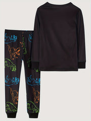 Boy's Dinosaur Pajama Set Long Sleeve Top & Pants