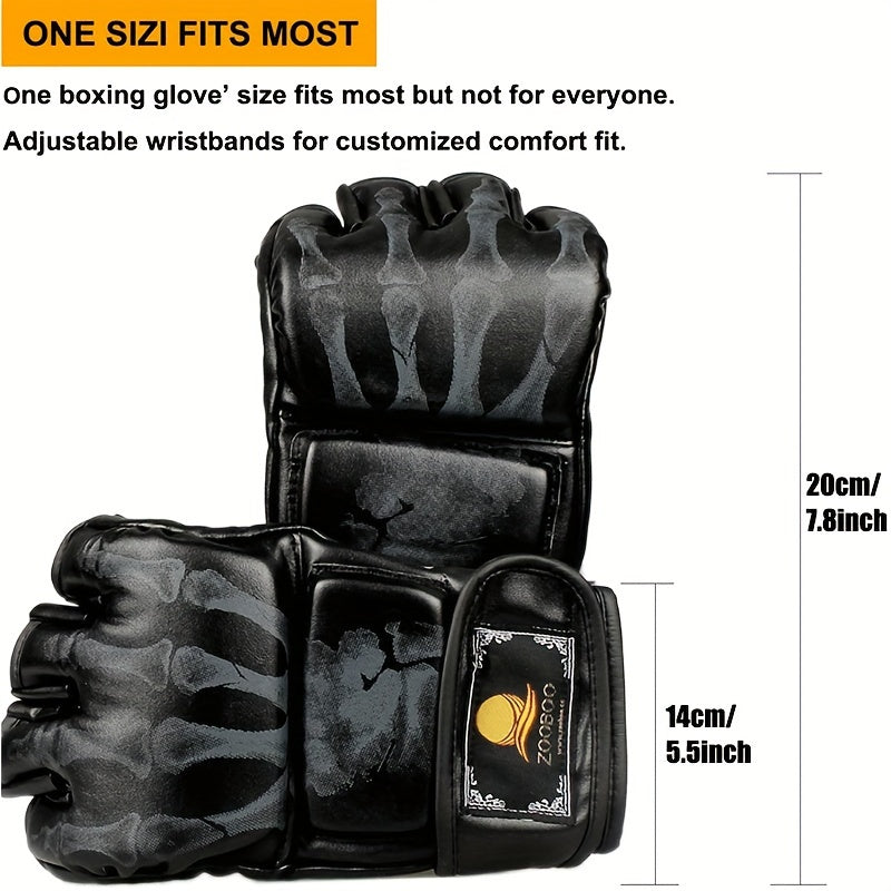 Adjustable Half Finger Boxing Gloves for MMA Training