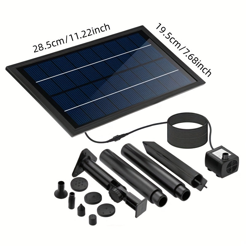 8W Solar Water Fountain Pump for Bird Baths Pools Ponds & Garden Decoration