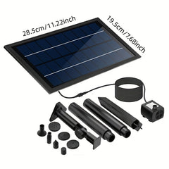 8W Solar Water Fountain Pump for Bird Baths Pools Ponds & Garden Decoration