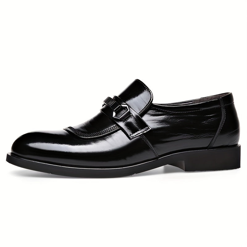 Men's Leather Oxford Shoes British Style Wear-resistant Non-slip Dress Shoes
