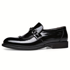 Men's Leather Oxford Shoes British Style Wear-resistant Non-slip Dress Shoes