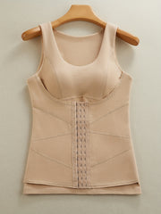 Front Buckle Sleeveless Thermal Underwear Top Women's Lingerie
