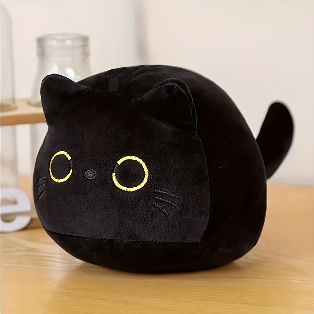 TINICOOCAT Cat Plush Toy Soft Stuffed Animal with Fluffy Ears & Expressive Face