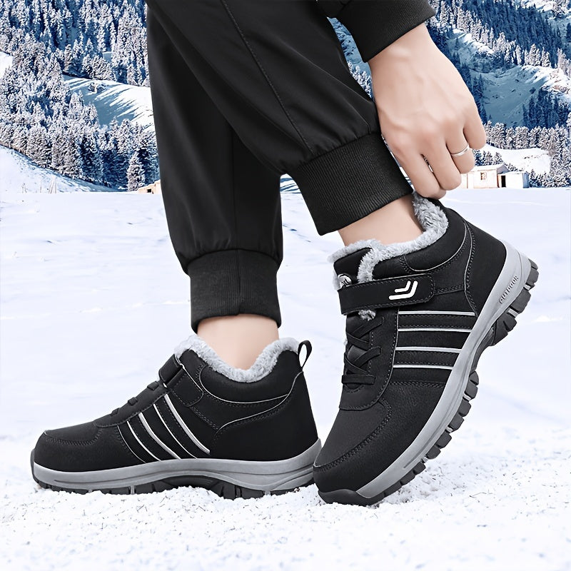 Plush Lined Thermal Snow Boots Non Slip Outdoor Winter Warm Hiking Shoes