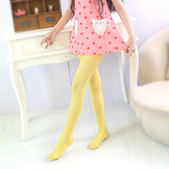 Girls Lemon Yellow Dance Socks Pantyhose Dress Socks