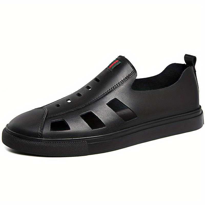 Men's Cut Out Slip On Loafers Summer Casual Walking Shoes