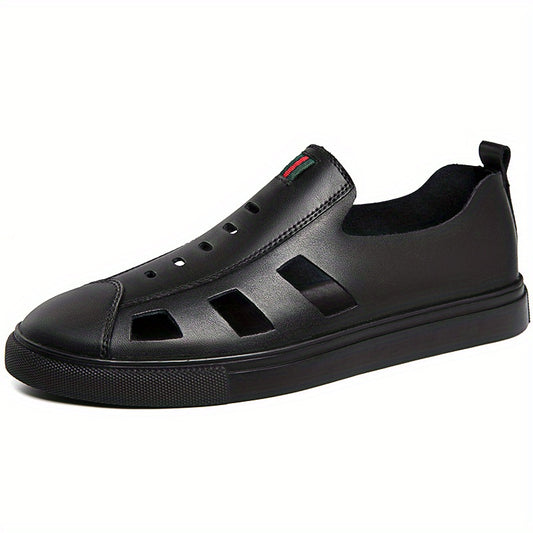 Men's Cut Out Slip On Loafers Summer Casual Walking Shoes