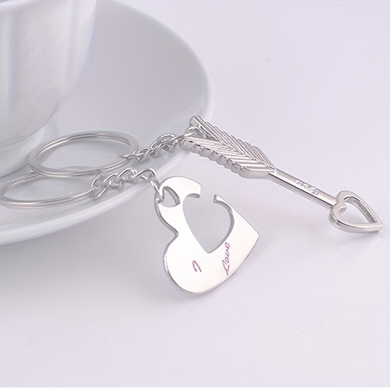 Heart Arrow Key Rings Bag Purse Wallet Pendant Couples Keychains