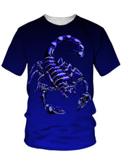 Men's 3D Scorpion Graphic T-shirt Active Stretch Novel Tee