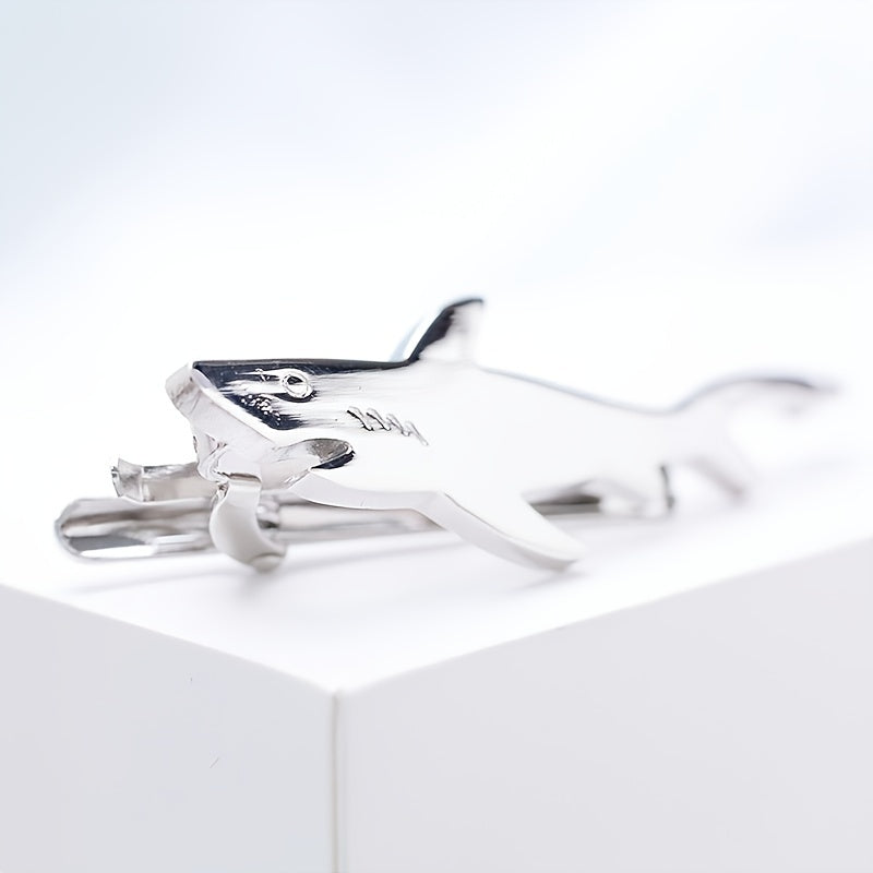 Silver Shark Tie Clip Men's Tie Clip Christmas Gift