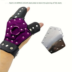 Outdoor Fishing Wrist Guard with Steel Plate Slingshot Protection