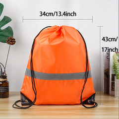 Portable Drawstring Backpack Gym Bag for Trip Travel School