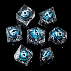 7pcs Dragon Eye Sharp Edge Polyhedral Dice Set for Role Playing