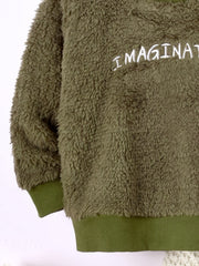 Kids Plush Letter Print Sweatshirt Tops - Boys & Girls