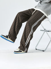 Men's Plaid Loose Pants Spring Fall