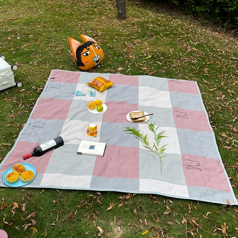Portable Coarse Cloth Picnic Mat Thickened Outdoor Beach Tent Lawn Mat