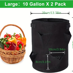 Strawberry Planting Bag, 8 Holes, Reinforced Handle, Breathable Non-woven Fabric