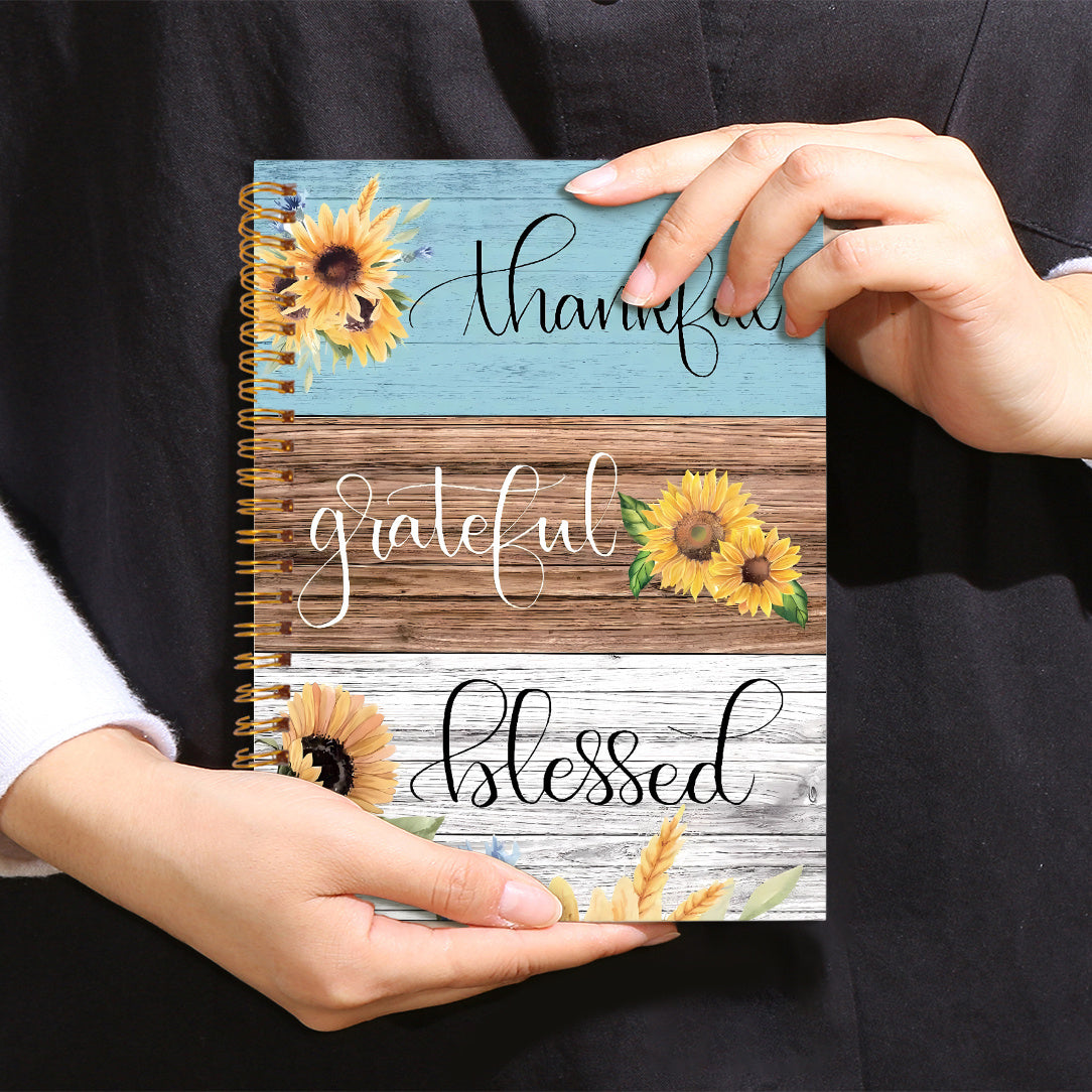 Thankful Sunflower & Bible Verse Notebook 5x8 Writing Journal