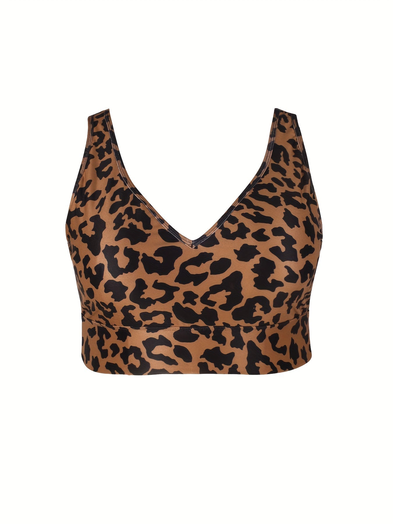 Leopard Print Sports Bra High Stretch Workout Fitness Bra