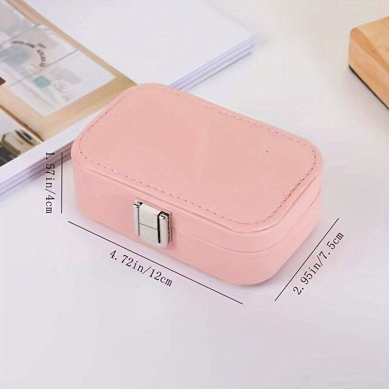 Women's Travel Jewelry Box Earring Ring Portable Case