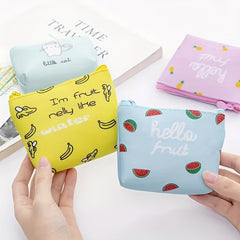 Cartoon Print Zipper Coin Purse Wallet for Kids Girls Birthday