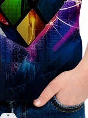 Colorful Cube 3D Print Boy's Casual Tees Short Sleeve Crew Neck T shirt