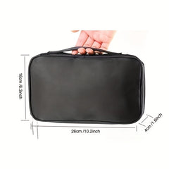 Makeup Brush Organizer Travel Cosmetic Bag with Handles