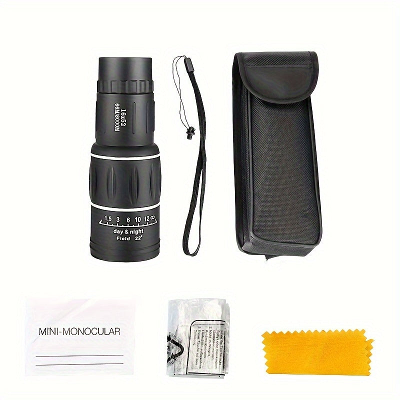 High Definition Monocular Telescope - Compact Portable Birding Travel Gear